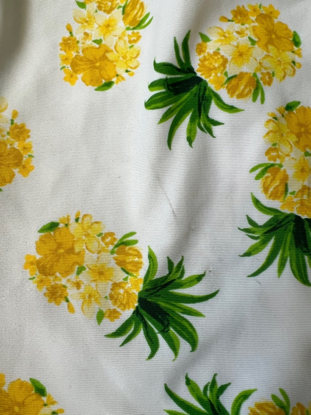 Old Navy Girls White Long-Sleeve One-Piece Swimsuit with Yellow Pineapple Print - Picture 3 of 8